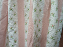 Load image into Gallery viewer, Pink &amp; cream stripe with small flowers, lined &amp; I /L, 3598b
