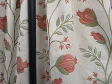 Load image into Gallery viewer, Beige with red &amp; green florals, lined, 3601a
