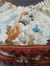 Load image into Gallery viewer, Colefax &amp; Fowler, cream with red &amp; green florals, lined &amp; I/L, 3607c
