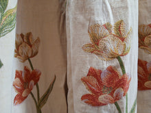 Load image into Gallery viewer, Pale yellow with red &amp; gold florals, lined, 3630h
