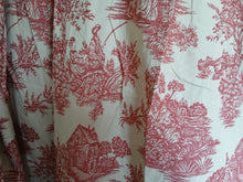 Load image into Gallery viewer, Red &amp; cream Toile de jouy, lined, 3630r
