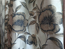 Load image into Gallery viewer, Dunelm, Cream with brown flowers, B/O lined, 3656b
