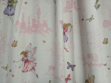 Load image into Gallery viewer, White with pink fairies and butterflies,B/O lined, 3682b
