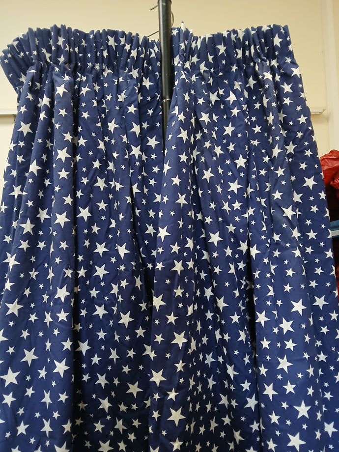 Blue with white stars, B/O lined, 3716