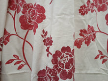 Load image into Gallery viewer, Cream b/g with large red florals, lined, 3729c
